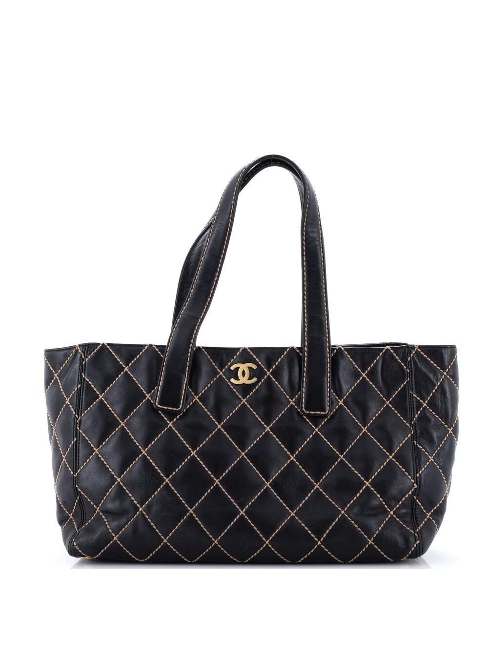 Chanel Surpique Tote Quilted Leather Xl #371261C21B